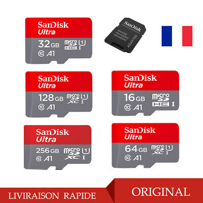 Disponible aussi 8 16 32 ou 64 Go SD Carte Mémoire Micro SD SDXC SANDISK 128 Gb 