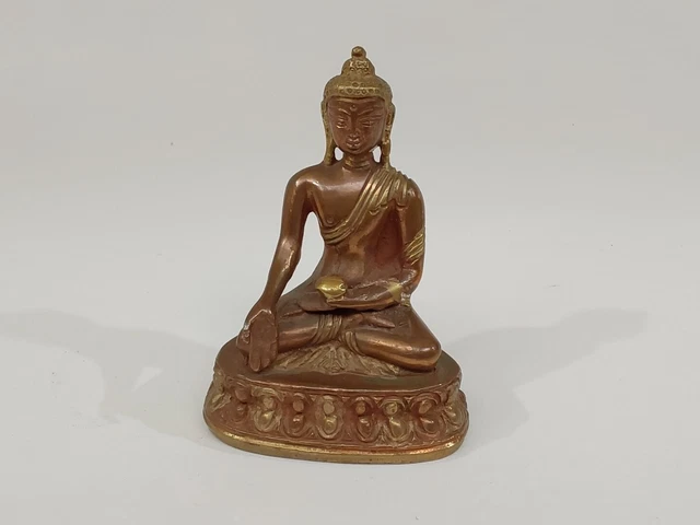 Old Tibetan Brass/Copper Medicine Buddha Figure.