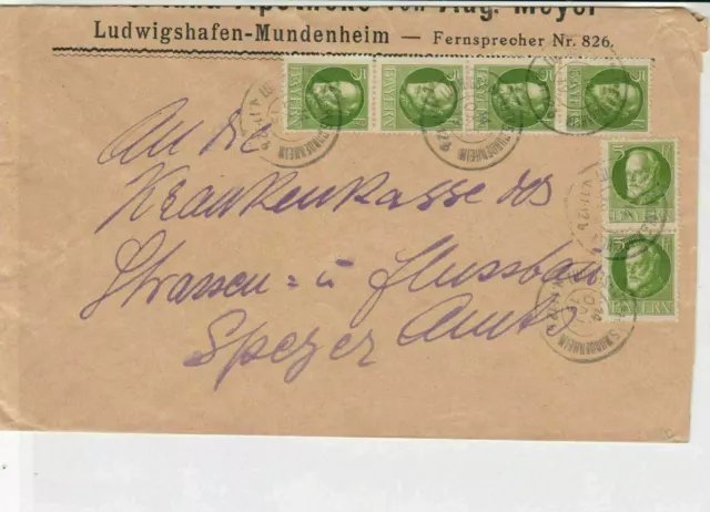 bavaria 1919  stamps cover ref 21301