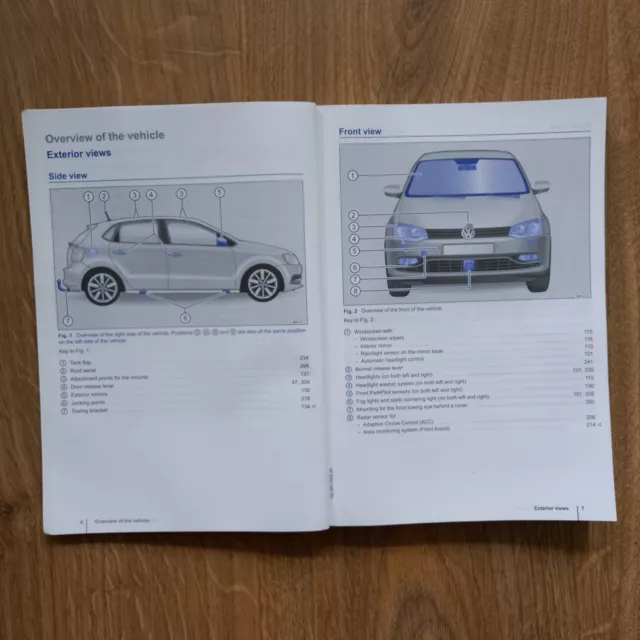 Volkswagen Vw Polo Owners Manual Radio Handbook & Wallet Pack Mk5.5 2014-2017 3