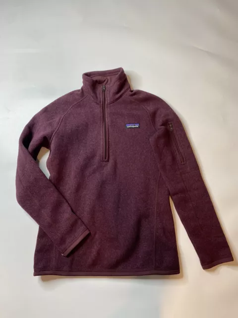 Patagonia Better Sweater 1/4 Zip Fleece Pullover Womens XS Dark Currant
