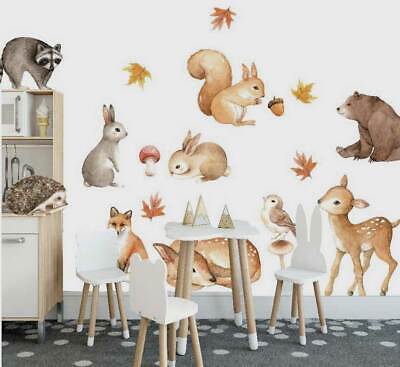 Woodland Animals Wall Sticker Kids Nursery Decal Home Decor Baby Room Art DIY