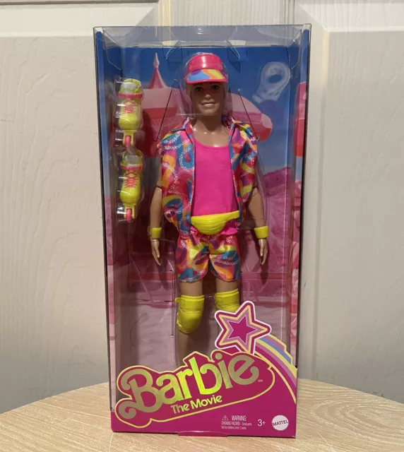 IN-HAND Barbie The Movie Ken Collectible Doll Neon Inline Roller Skating Outfit