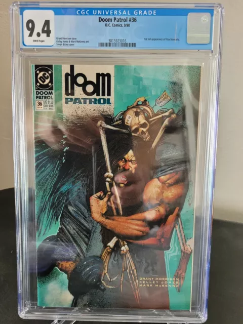 Doom Patrol #36 Cgc 9.4 Graded 1990 Dc Comics 1St Full Appearance Flex Mentallo