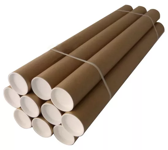 Tubes postaux en vrac en vrac de nombreuses tailles A2 A3 A4 tubes d'emballage + embouts tube en carton