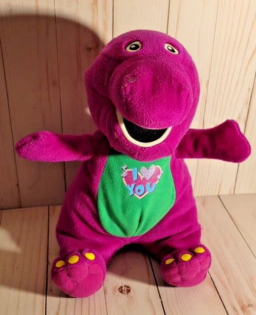 BARNEY PLUSH TOY Lyons 2007 Purple Dinosaur Stuffed Animal Singing "I