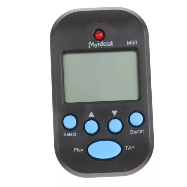 Multi-functional LCD Battery Powered Clip on Beat Tempo Metronome M50 Black