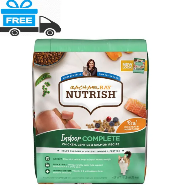 Chicken With Lentils & Salmon, 14 Lbs, Rachael Ray Nutrish Indoor Complete Na...