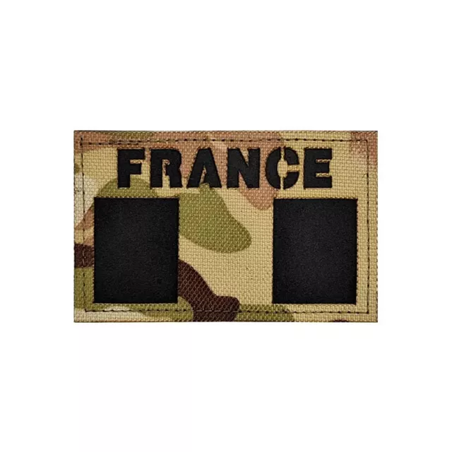 Frankreich IR Fahne Patch Französische Flagge Infrarot Klett Aufnäher Multicam