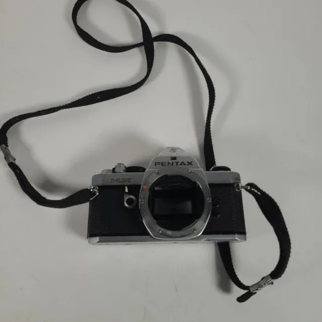 Pentax MX Film Camera Body Only With Strap Tested Working
