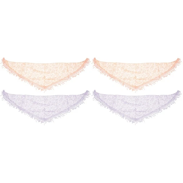 4 piezas bufandas de encaje triangulares bufandas de encaje para mujer bufanda de encaje huecos