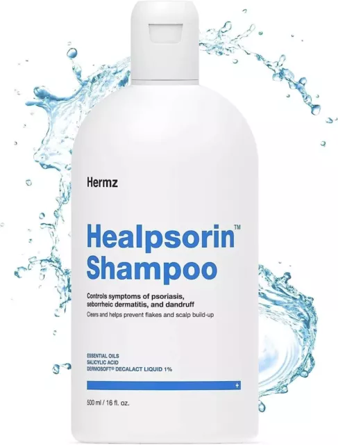 Hermz Healpsorin Therapeutic Psoriasis Shampoo 500ml Salicylic Acid & Dermosoft®