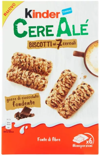 Kinder Biologique' Biscuits Ai 7 Céréales Et Chocolat FERRERO Box 6 Snack
