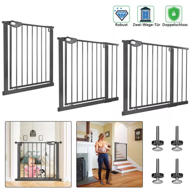 Baby Safety Gate Auto Close Pet Dog Barrier Stair Doorway Safe Secure Guard New