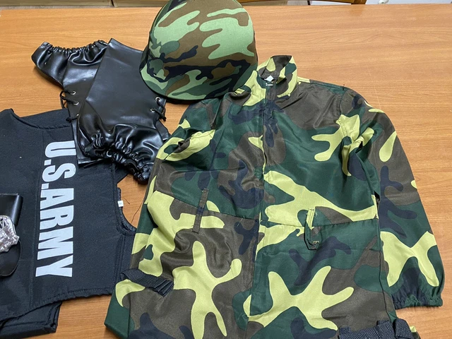 Costume da militare soldato bambino mimetico vestito divisa mimetica  carnevale