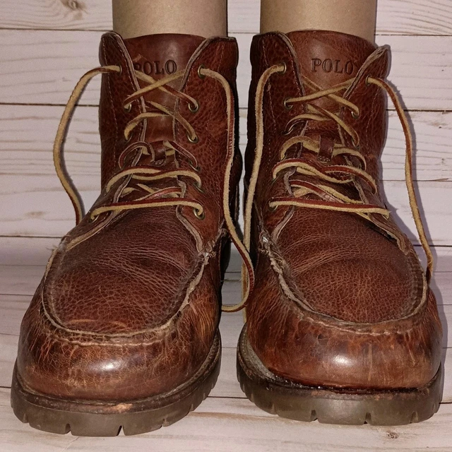 Polo Ralph Lauren Rodway Brown Leather Boots Mens Size US 11.5 D Polo Ralph Lauren Rodway Brown Leather Boots | Mercari main image 3