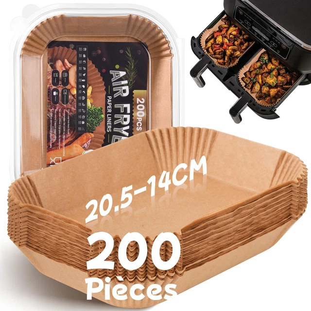 200/220 Unités Papier Cuisson Air Fryer Food-Grade BPA Gratuit 20-24cm | Papier Carré Pour Casseroles(20-24cm) Et Papier Plat(20cm) Pour Air Fryer Accessoires