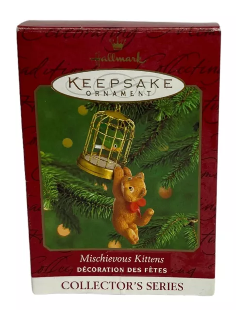 Hallmark Keepsake Ornament 2000 Mischievous Kittens Collectors Series #2 Box