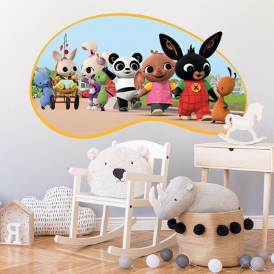 Bing B_CP0010 Adesivo per bambini effetto tessuto cartone animato Bing e Hoppity 
