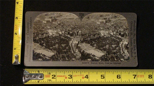 Keystone Stereoview - Boston, Mass., from an Airplane, c.1920's