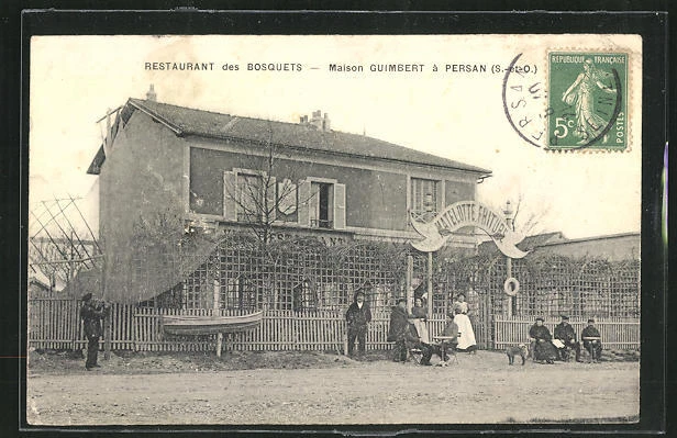 CPA Persan, Restaurant des Bosquets - Maison Guimbert 1907