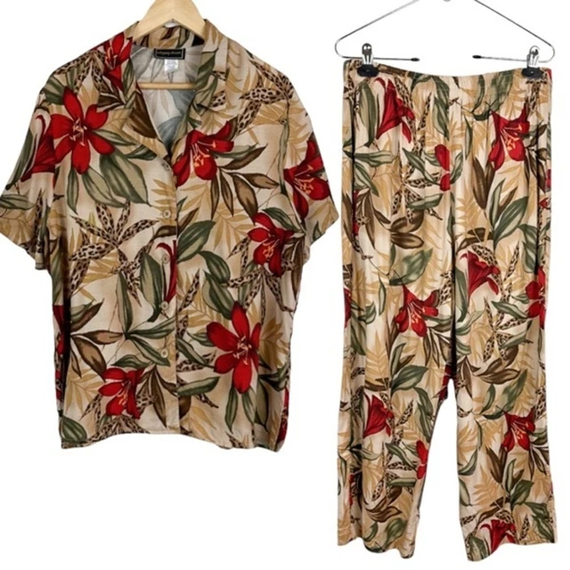 Vintage Intriguing Threads Two Piece Outfit XL Top Large Bottom