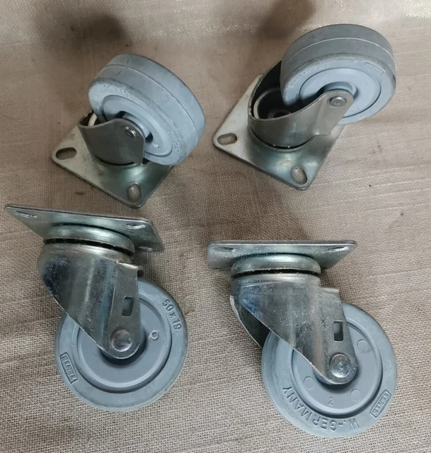 4 Roues En Nylon Usiné - Diamètre 50mm, Largeur 25mm, Alésage 10mm - Pour Meubles Et Guidages