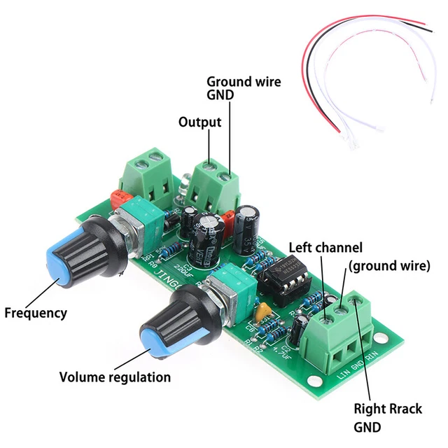 SINGLE SUPPLY LOW pass filter board subwoofer preamp board 2.1 channel