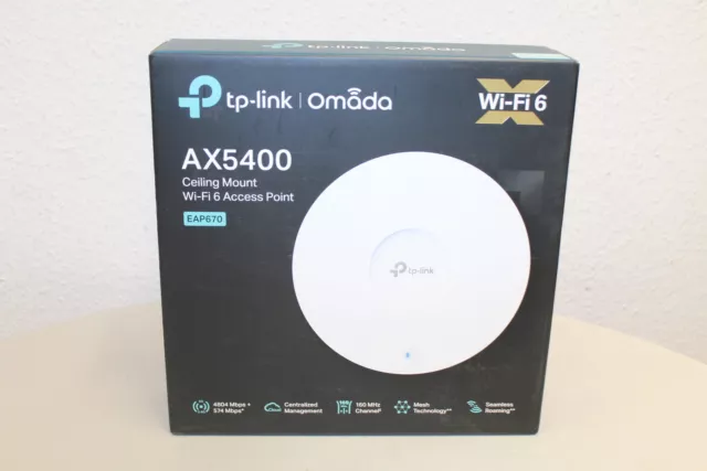 TP-LINK Omada EAP670 Wi-Fi 6 AX5400 Access Point Blanco Nueva Factura IVA