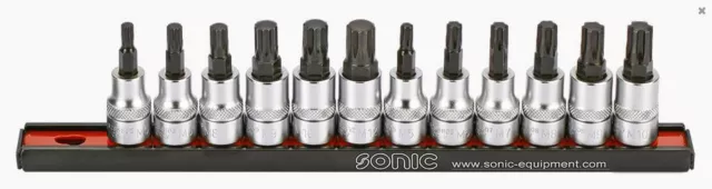 SONIC Steckschlüsselsatz Steckschlüssel-Set 201201 Chrom-Vanadium-Stahl