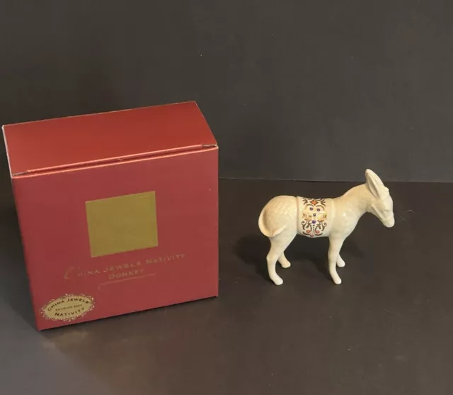 Lenox China Jewels Nativity Donkey Mule Figurine with Box