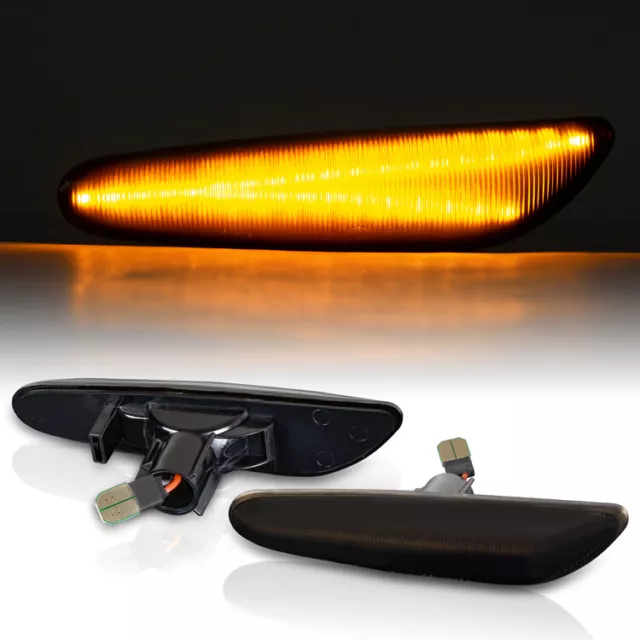 2x LED Seitenblinker Schwarz Blinker für BMW X1 E84 | X3 E83 | X5 E53 *V4 2