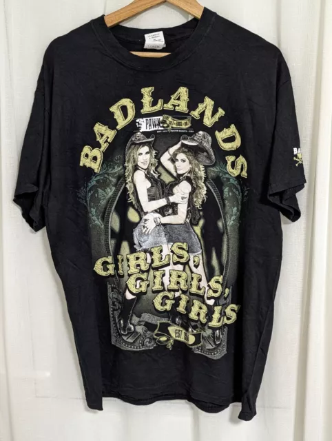 negra gráfica camiseta badlands entretenimiento niñas niñas niñas gildan L