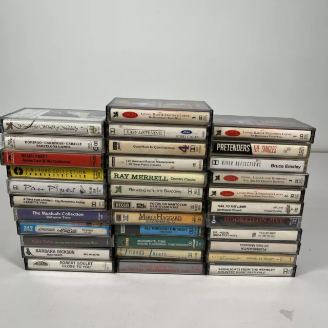 Cassette Tape Collection Mixed Bundle  Of 34 Unchecked House clearance Joblot