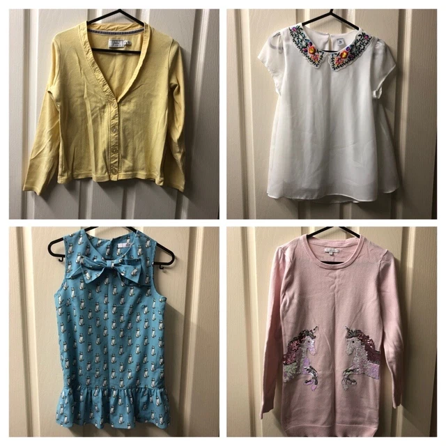 girls age 9-10 bundle Joules Blue Zoo M&S TU Dress Cardigan Top Blouse
