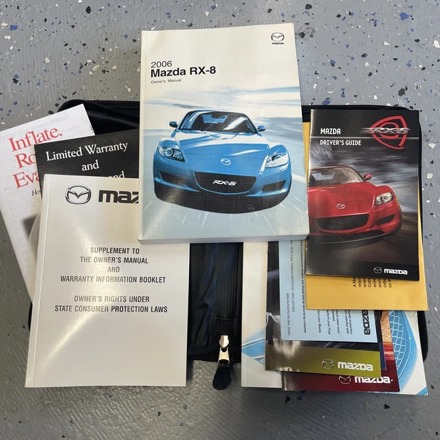 03-08 Mazda Rx8 Owners Handbook Manual And Wallet
