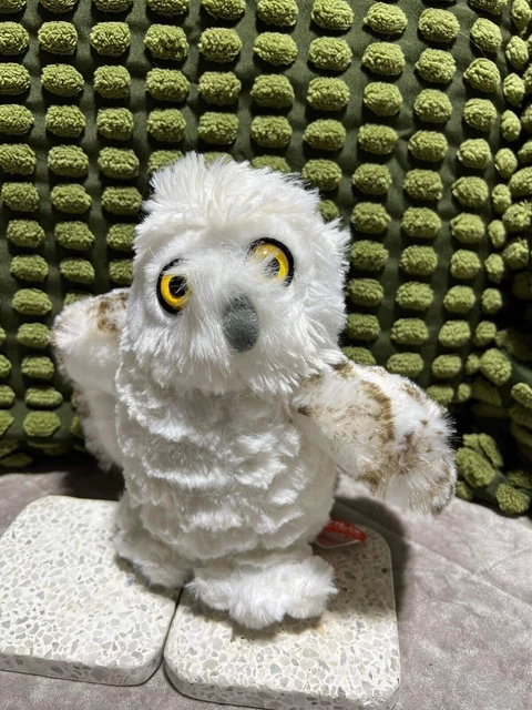 NATURE PLANET SNOWY White Black Owl Plush Soft Stuffed Animal Toy 7