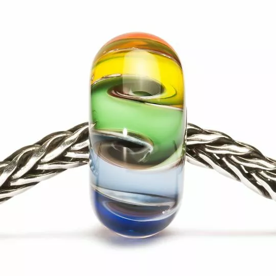 TROLLBEADS Glasbead, Chakra Farben, 925 Sterlingsilber, TGLBE-20003 2