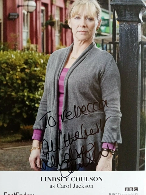 Eastenders, Carol Jackson, Lindsey Coulson, Hand Signed Photo Card, Exc Cond.