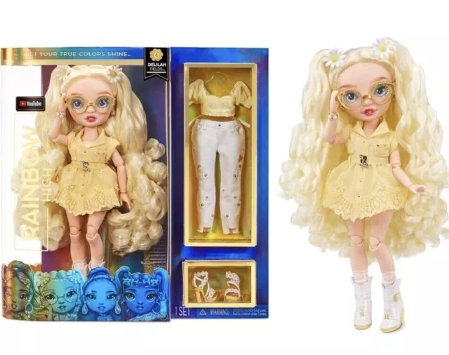 MGA Rainbow high sheryl meyer - poupée de mode de marigold (jaune) avec 2  tenues pour mélanger et accessoires de match et de poupée