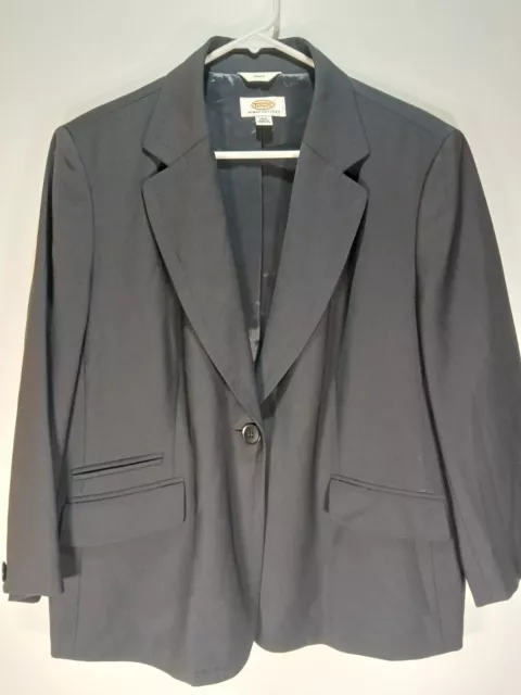 Talbots NWT Blue White Tweed Zip Jacket Blazer Womens Plus Size 22W - 2X