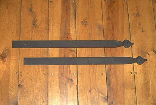 PAIR of 24" WROUGHT IRON DUMMY STRAP HINGES by PCBS Glad to do custom work