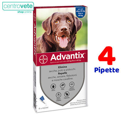 Bayer Advantix  4 Pipette per CANI da 25 a 40 kg → Antiparassitario Spot on Cane 2