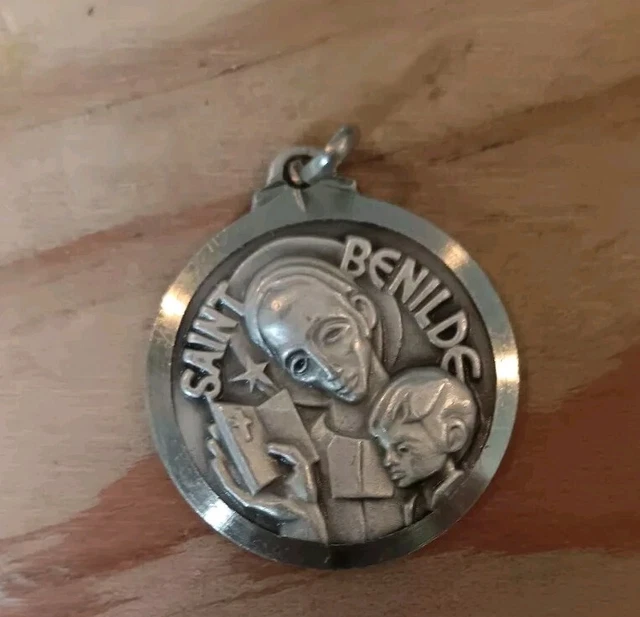 Rare antique médaille religieuse française de saint blaise priez pour nous - Canada