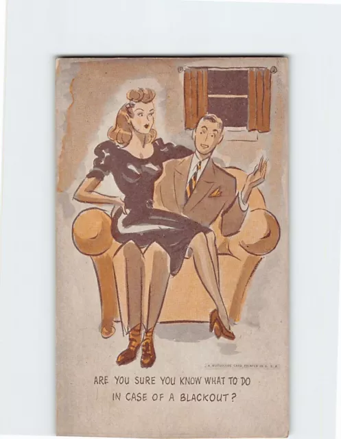 Postcard Are You Sure Know What To Do In Case Of A Blackout?, Lovers Art Print