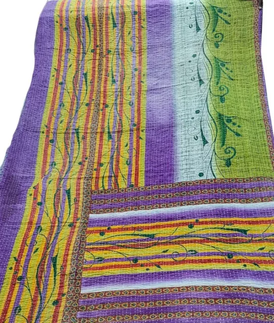 Kantha Edredón Vintage Kantha Edredones Ralli Gudri Indio Handmade Manta VKQ1432