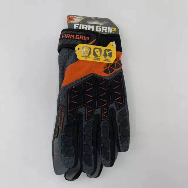 Firm Grip Tough Working Gloves Pro-Fit Flex Impact Touch Screen Sz X Large