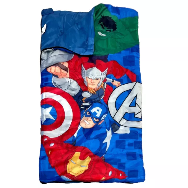 Marvel Avengers Sacco a Pelo 140 x 70cm Coperta Campeggio Bambini