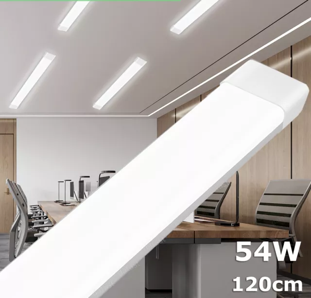 120cm 54W LED Röhren Feuchtraumleuchte Werkstatt Garage Lampe Deckenleuchte