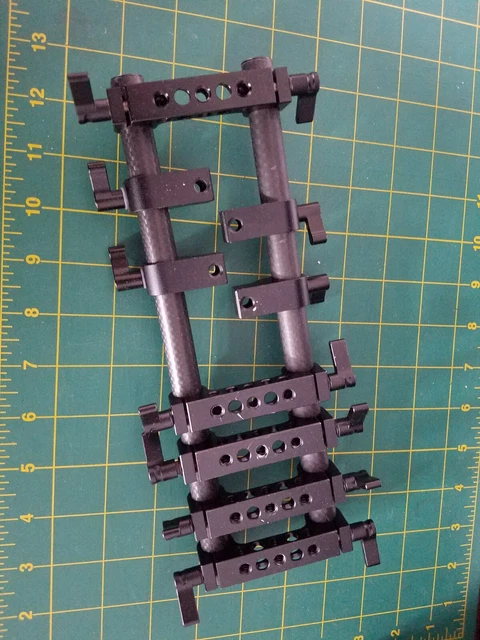 Five 15mm Dual Rod Block and Two 10 inch 15mm Rods Five 15mm Dual Rod Block and Two 10 inch 15mm Rods